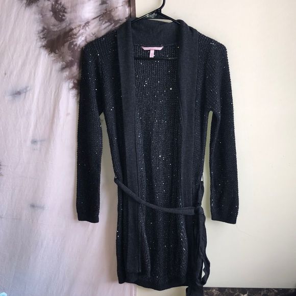 Victoria’s Secret Pavement Grey Sequined Cardigan/Robe - Picture 1 of 6
